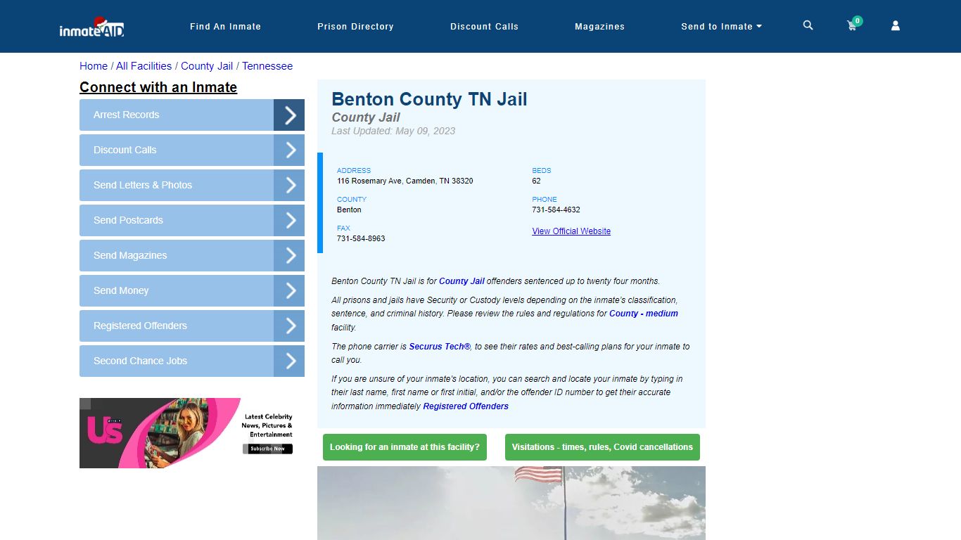 Benton County TN Jail - Inmate Locator - Camden, TN